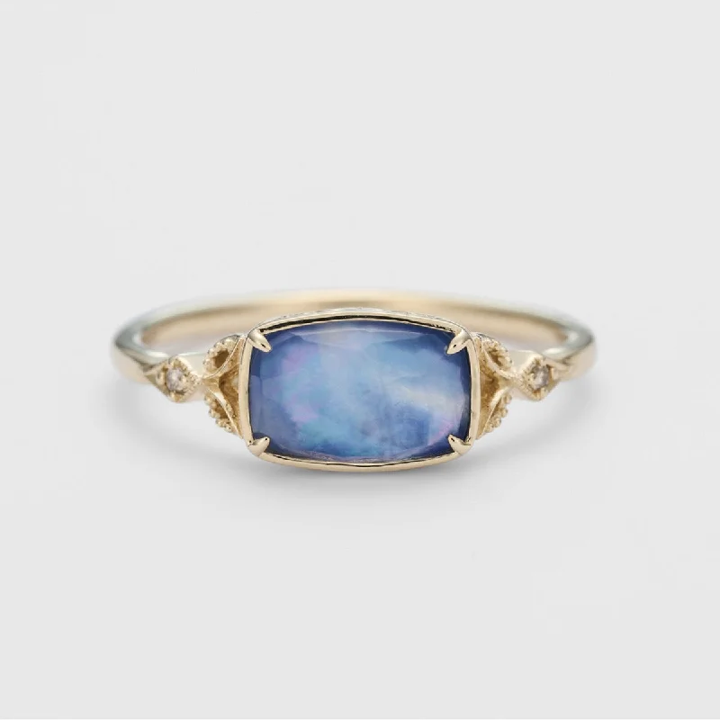 Blue Shell Ring 12#