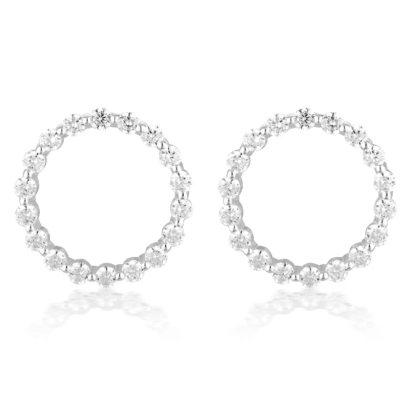 women’s luxury silver earrings-Georgini Sterling Silver Circle Of Life Large Stud Earrings