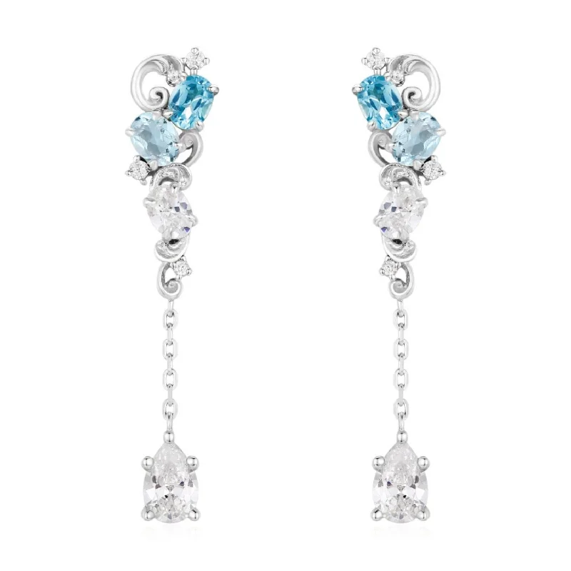 women’s classic hoop earrings-Aqua Radiance Earrings