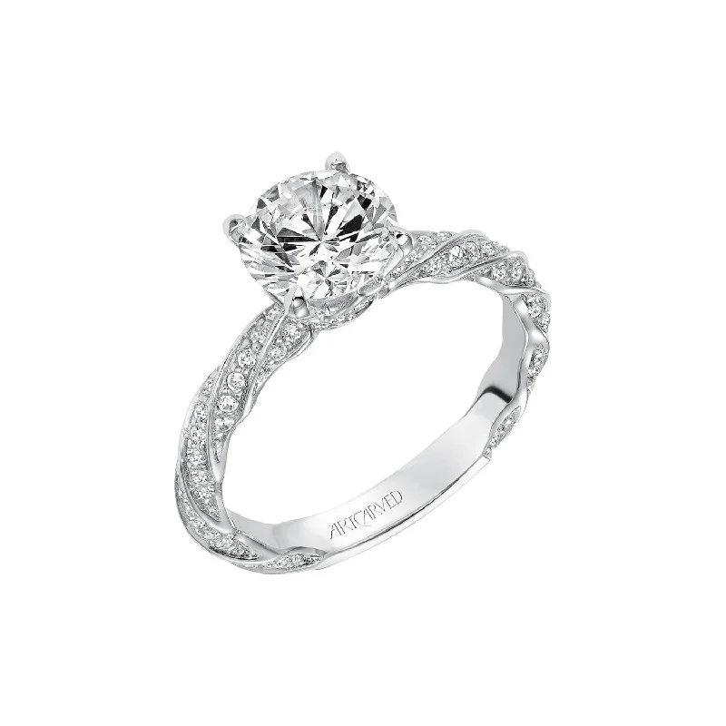 stylish engagement rings for women-Evie Diamond Semi Mount Ring