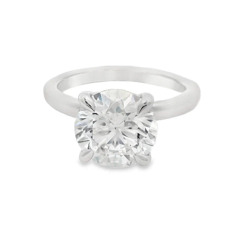 affordable solitaire engagement rings for brides-3CT Round Solitare Engagament Ring - Lab Grown