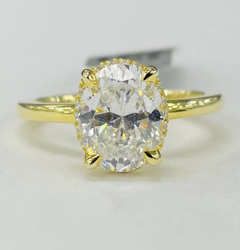 luxury engagement rings for brides-Noam Carver - Premium Hidden Halo Diamond Setting