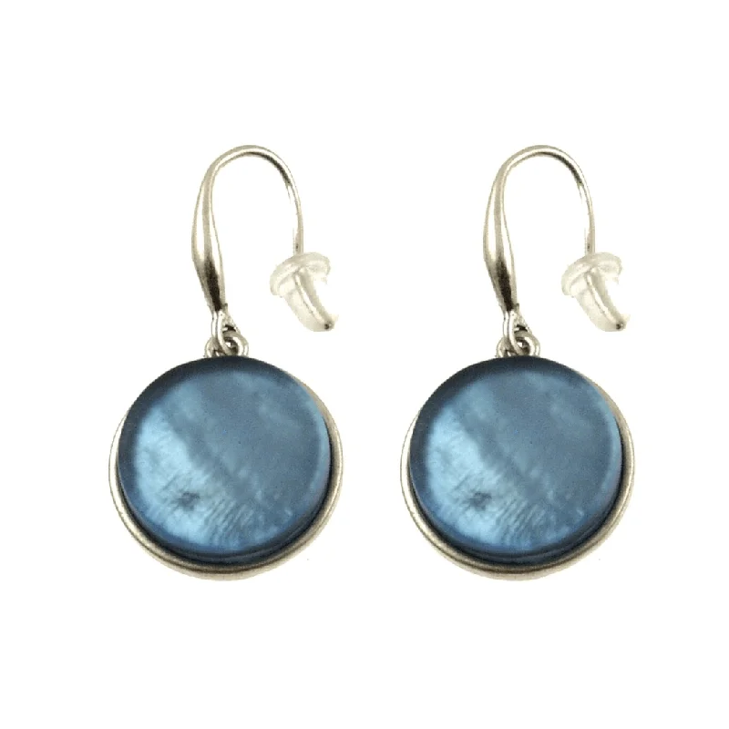 women’s unique gemstone hoop earrings-Light Blue Round Earrings