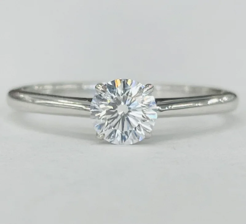 antique engagement rings-Tidewater Classic - White Gold 1/2CT Solitare