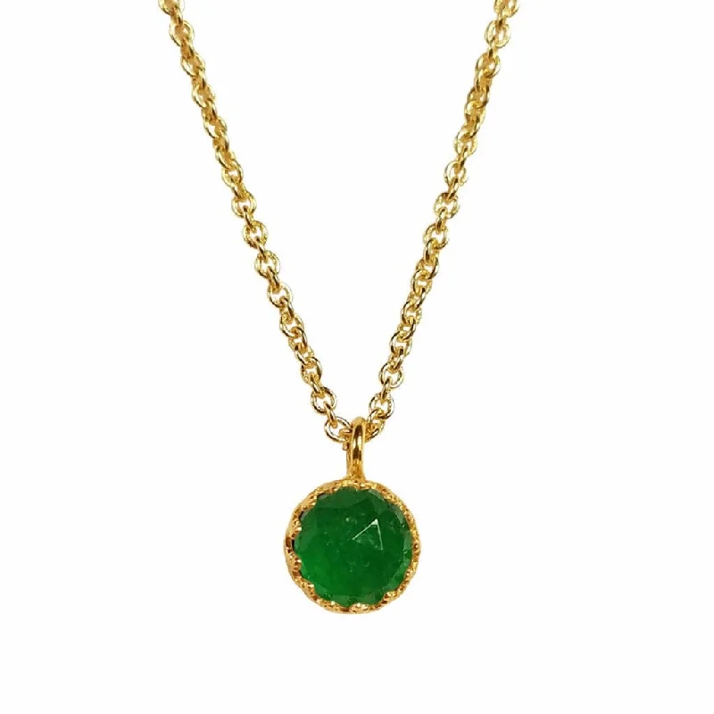 women’s initial charm necklaces-Rococo Necklace - Emerald Quartz