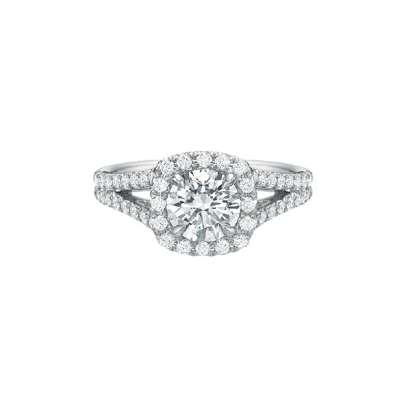 luxury engagement rings with diamonds-Elege Diamond Halo Ring