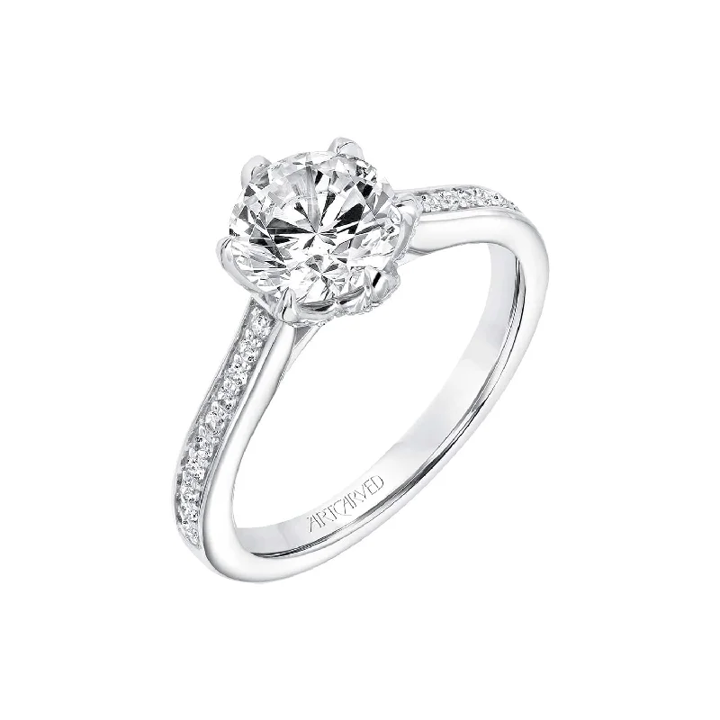 timeless engagement rings with diamonds-Milly Diamond Semi Mount Ring