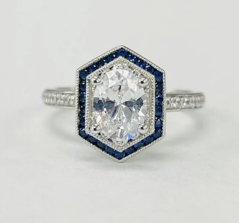 alternative engagement rings-Romance - Vintage Inspired Modern Style Setting