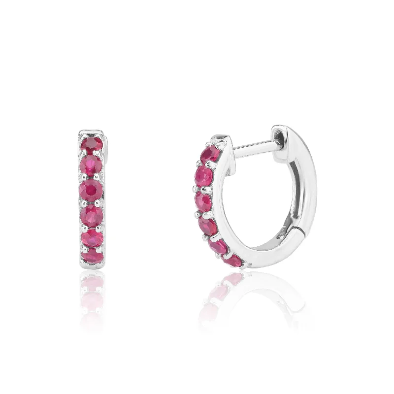 women’s sophisticated hoop earrings-Ruby Petite Huggie Earrings