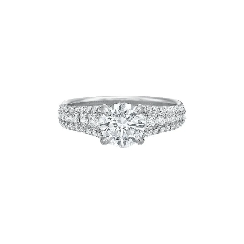 custom-designed three-stone engagement rings-Diamond Extra Petite Setting