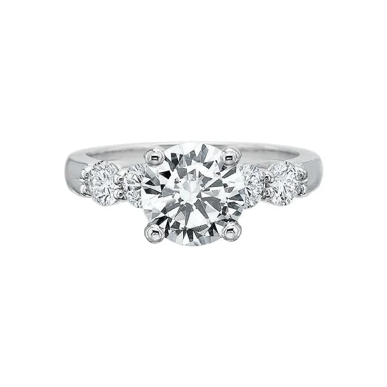 exquisite engagement rings for women-Classic Diamond Semi Mount Ring