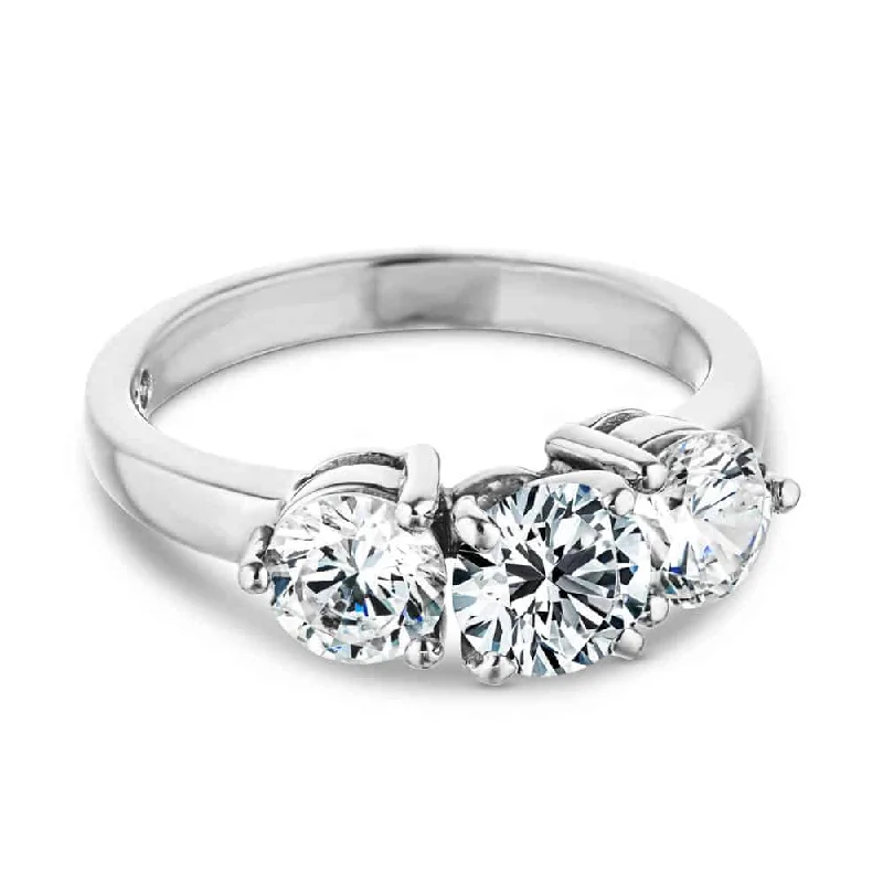 platinum solitaire rings with diamonds-Caramelo Three Stone Ring