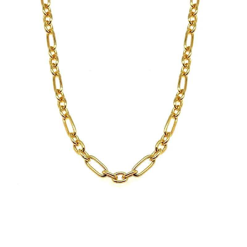 women’s elegant chain necklaces-Gold Figaro Cloud Chain Necklace