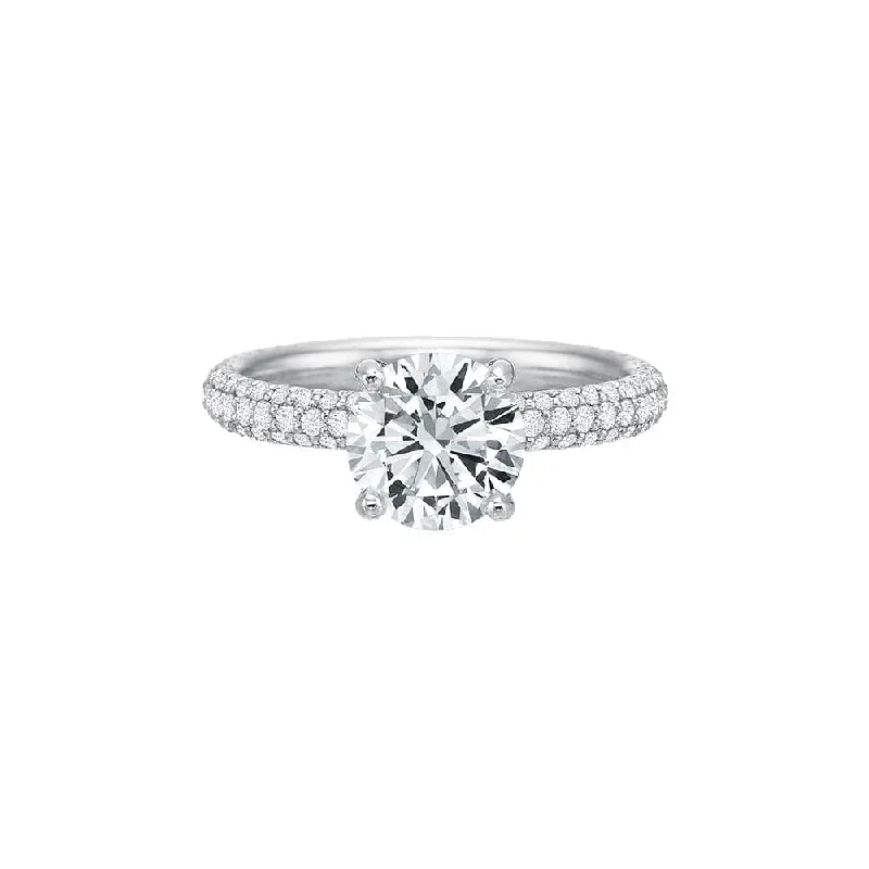 stunning vintage-style engagement rings-Diamond Semi Mount Ring