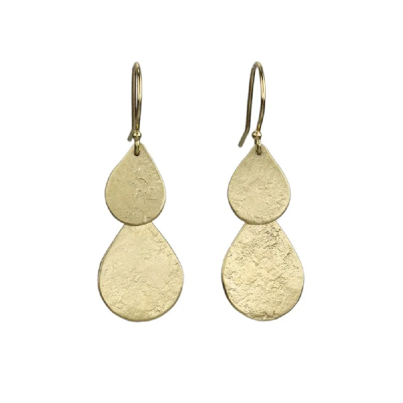 women’s colorful dangling earrings-Parchment Teardrop Waterfall Earrings