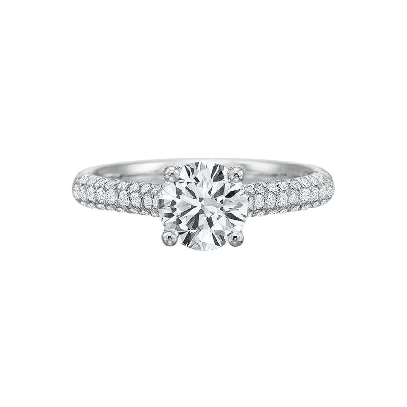 timeless vintage diamond engagement rings-New Aire Diamond Semi Mount Ring