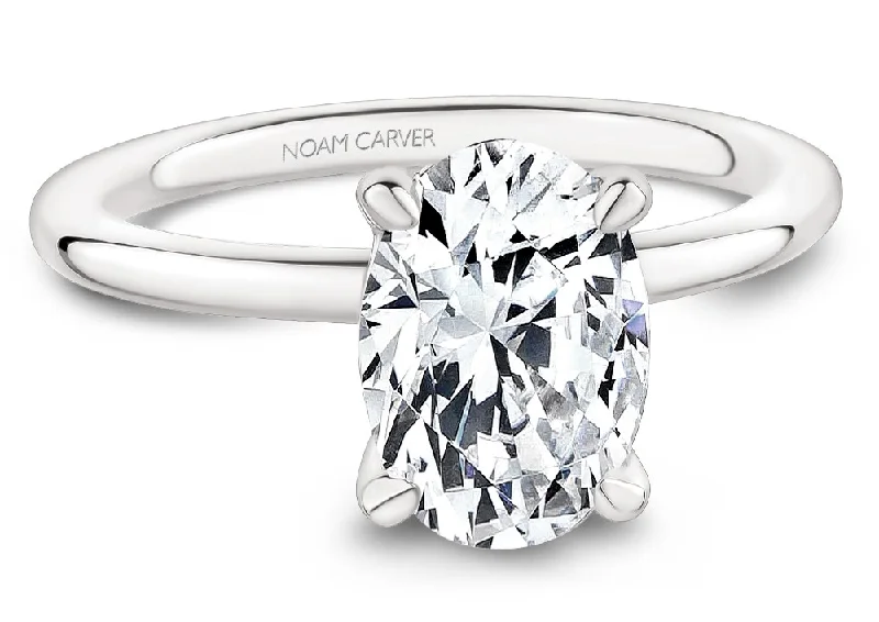 contemporary engagement rings-Noam Carver - Claw Prong Solitare Setting