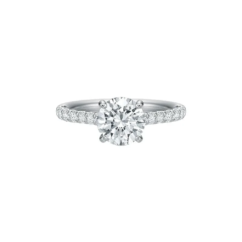 radiant-cut engagement rings for women-Classic Comfort Fit Diamond Semi Mount Ring