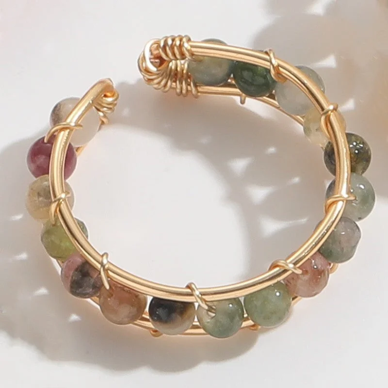 Natural Tourmaline Stackable Ring