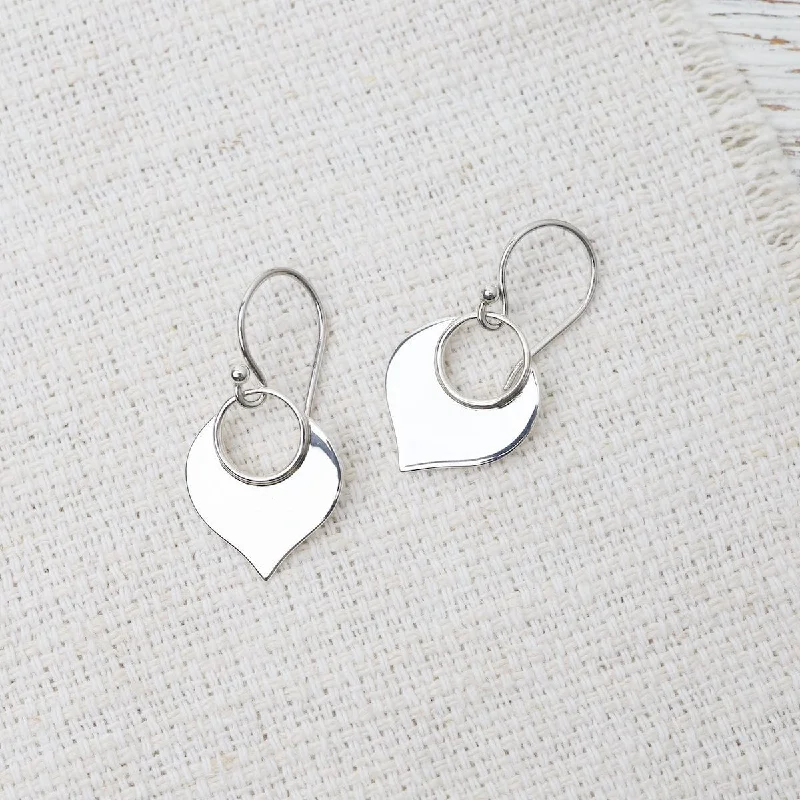 women’s small stud earrings-Lotus Petal Dangle Earrings