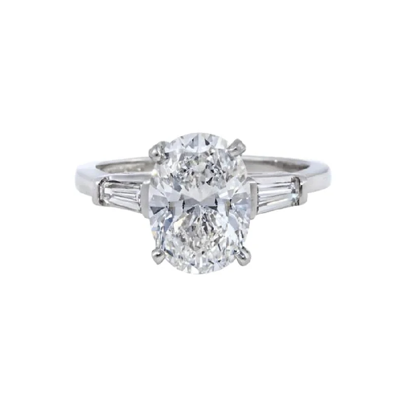 romantic solitaire engagement rings-Diamond Semi Mount Ring