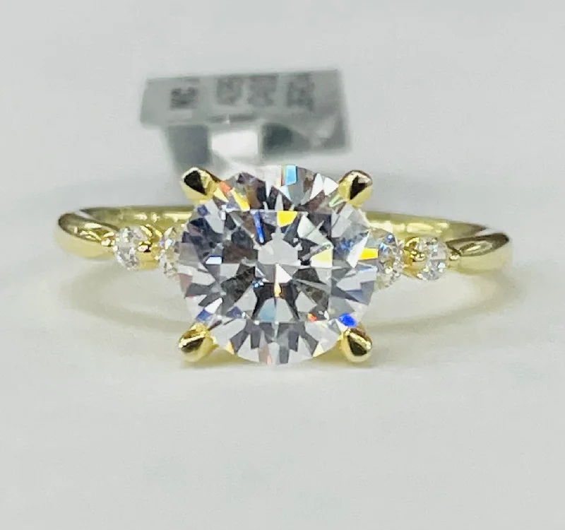 vintage engagement rings with diamonds-Noam Carver - Premium Hidden Halo Diamond Accented Setting