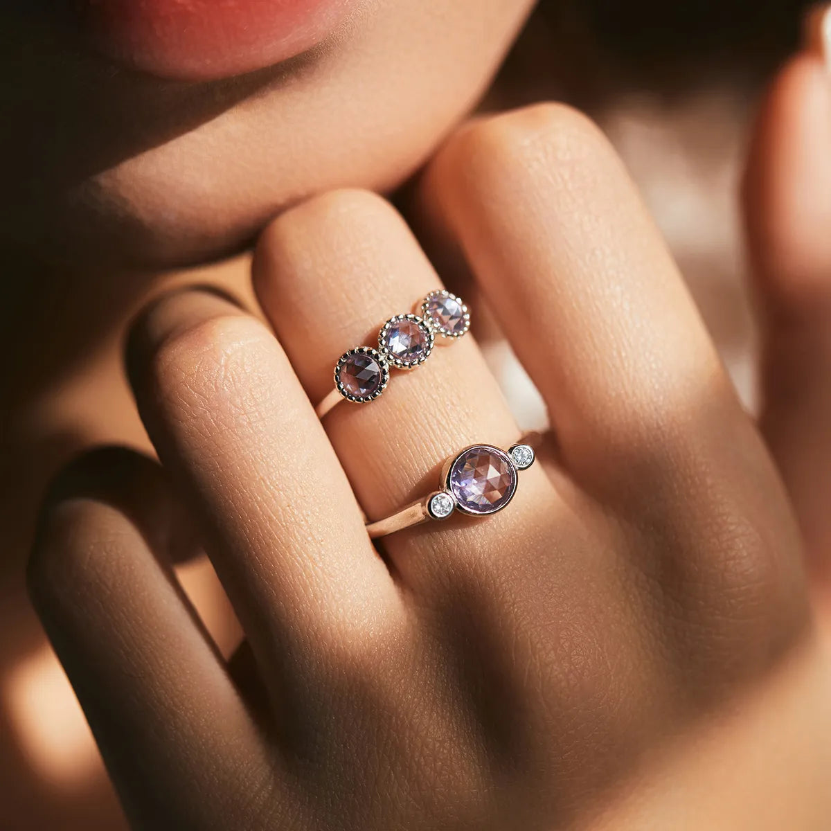 women’s vintage style wedding rings-Sterling Silver Ig Style Sweet Round Plating Inlay Zircon Rings