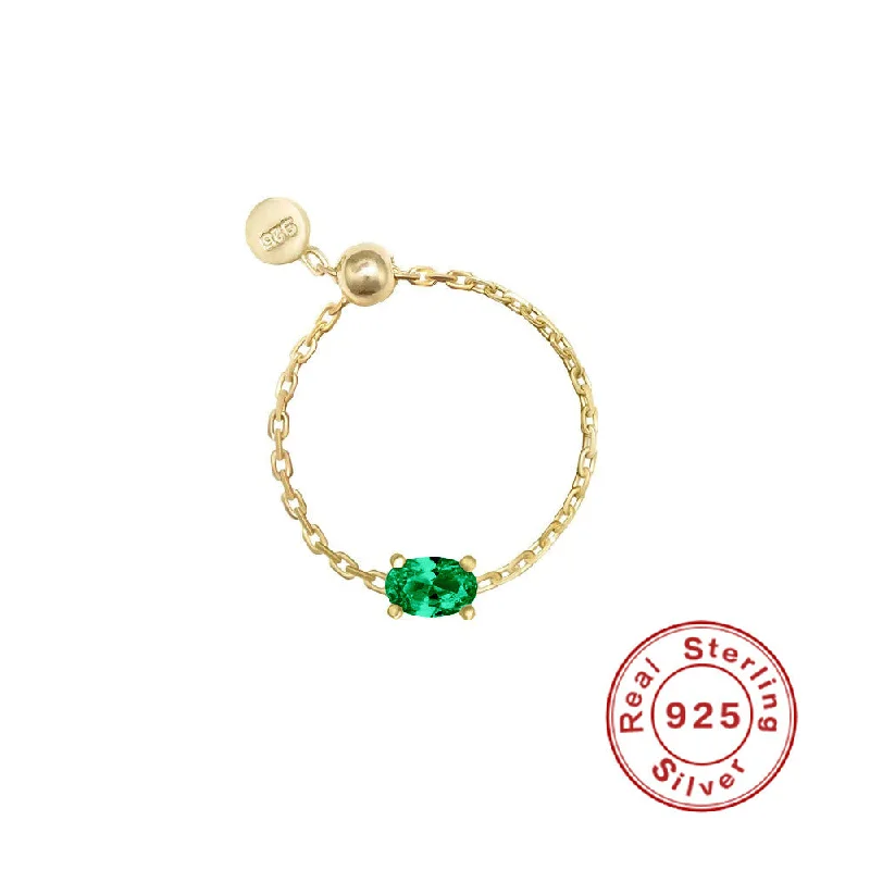 Golden Egg Shape-Emeralds