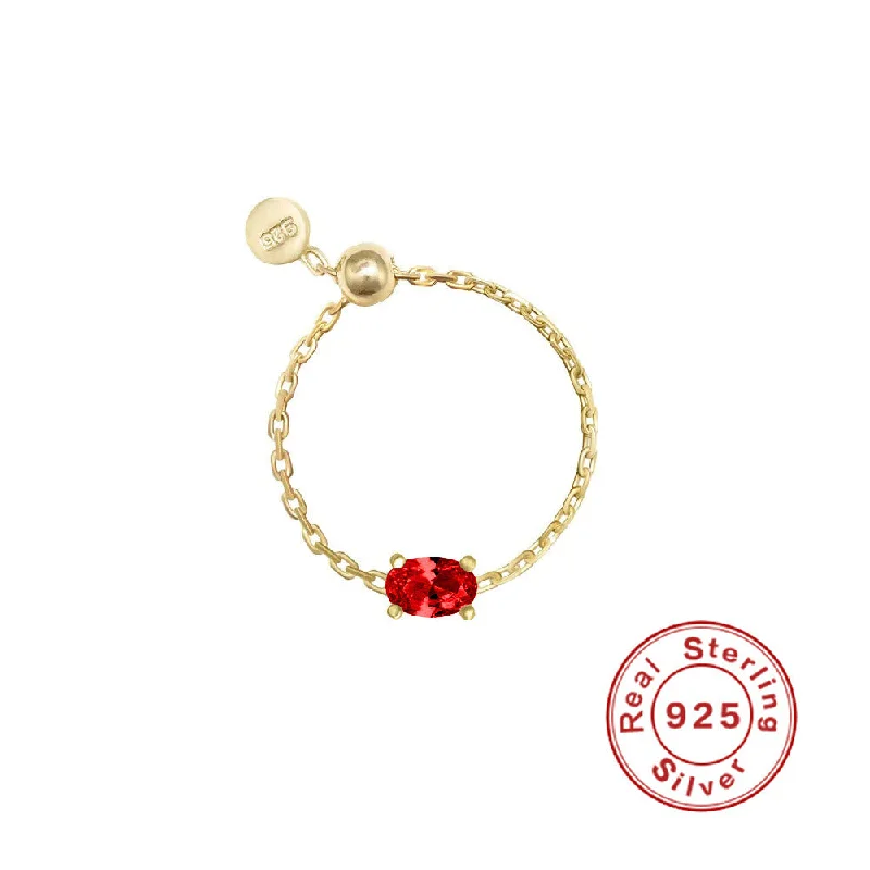 Golden Egg Shape-Deep garnet red