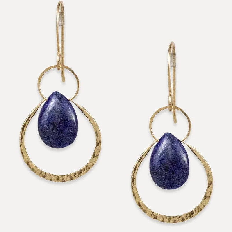 women’s multicolor drop earrings-Blue Sapphire Ophelia Earrings