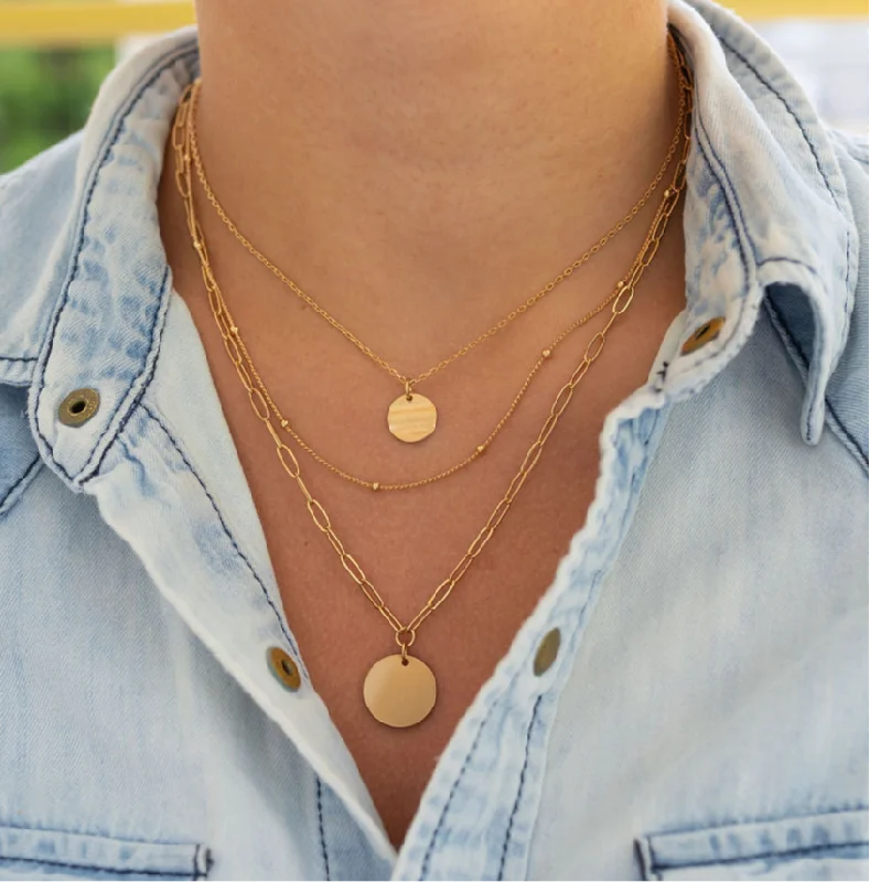 women’s sapphire necklaces-Triple Layer Everything