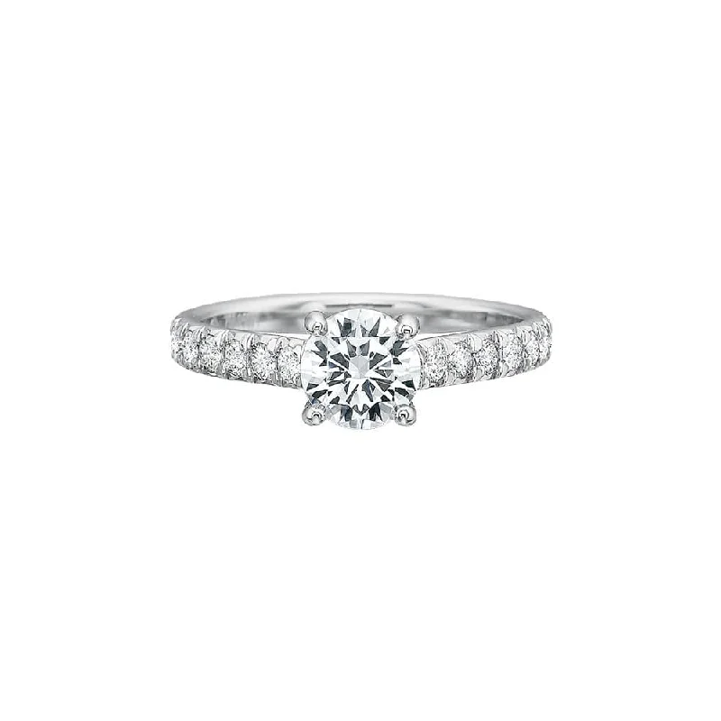 custom-designed solitaire engagement rings-New Aire Diamond Semi Mount Ring