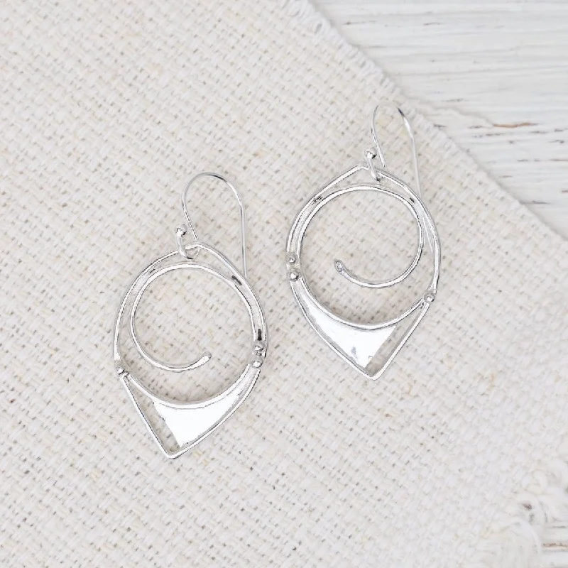 women’s detailed hoop earrings-Petite French Horn Earrings