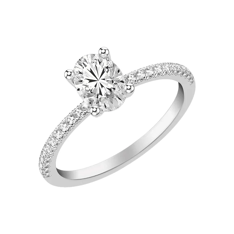 stunning vintage-style engagement rings-Classic Diamond Semi Mount Ring