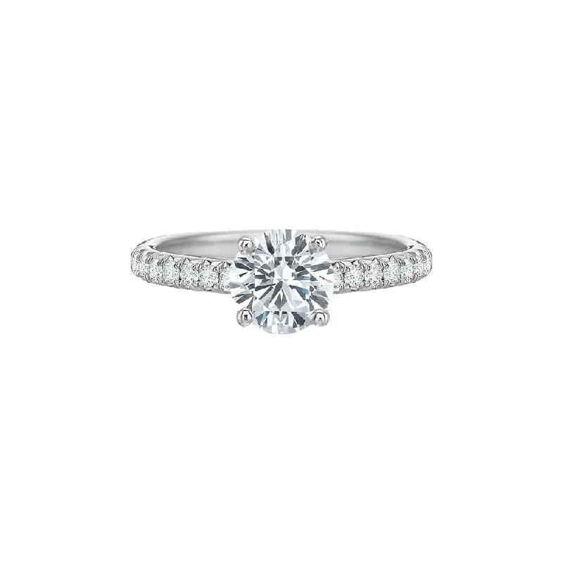 affordable diamond wedding rings-New Aire Diamond Semi Mount Ring