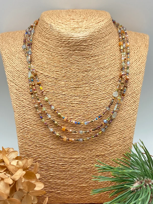 women’s precious gemstone necklaces-Three Times a Lady Necklaces