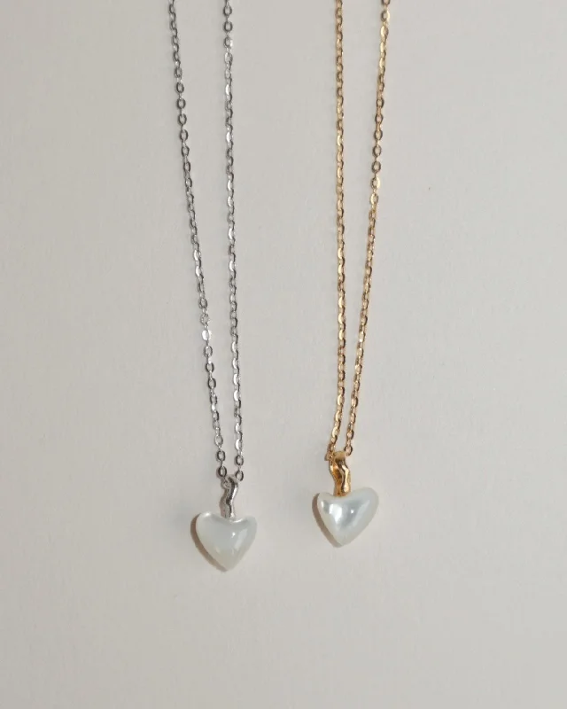 women’s layered chain necklaces-'Sigrid' Heart Necklace