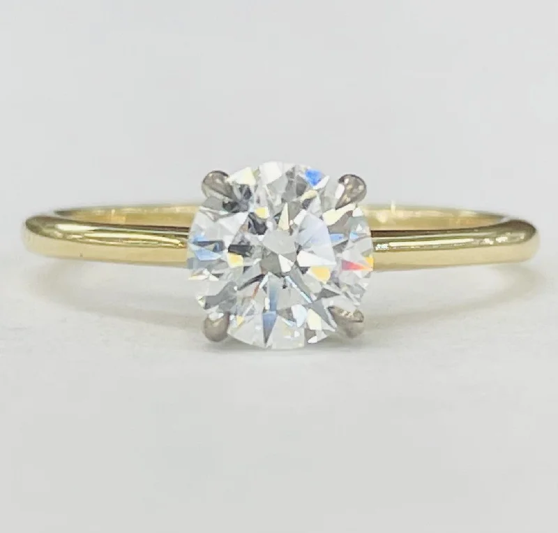 halo engagement rings-Tidewater Classic - Yellow Gold 1CT Solitaire