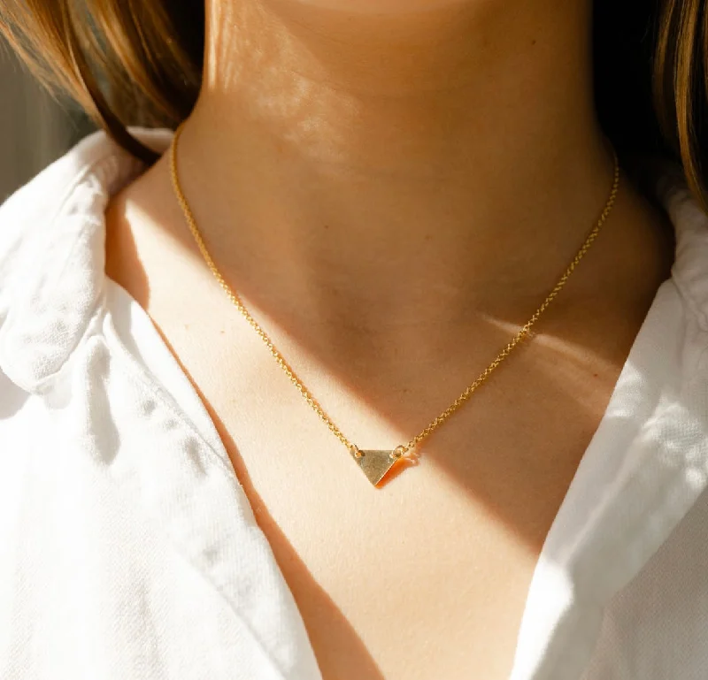 women’s engraved necklaces-Gold Half Diamond Necklace