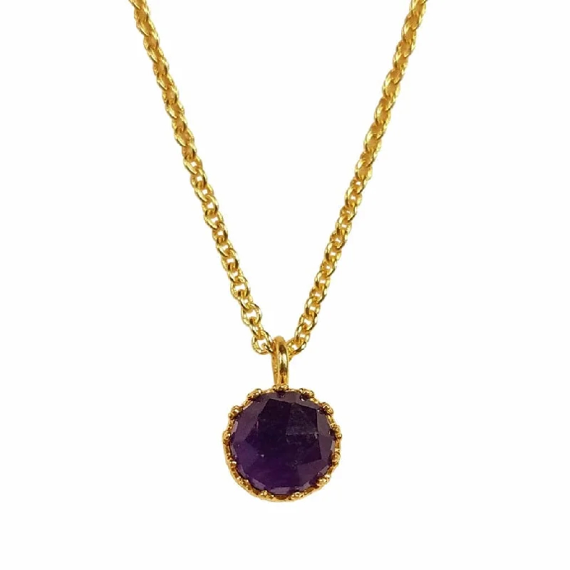 women’s amethyst necklaces-Rococo Necklace - Amethyst Quartz