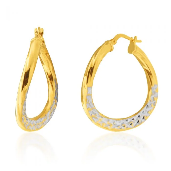 women’s gold drop earrings-9 Carat Silverfilled 26mm Hoop Earrings