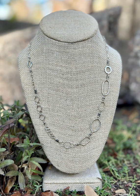 women’s customized diamond necklaces-Sterling Links Necklace