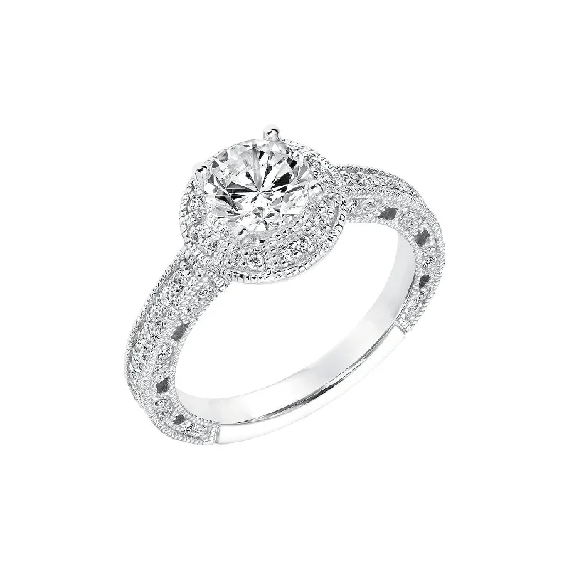 chic engagement rings for brides-Diamond Semi Mount Ring