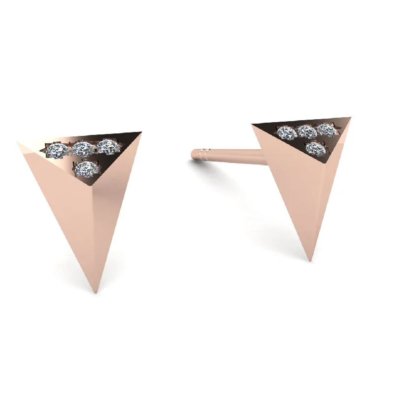 women’s designer stud earrings-Triangle Diamond Earrings - Livia No. 2