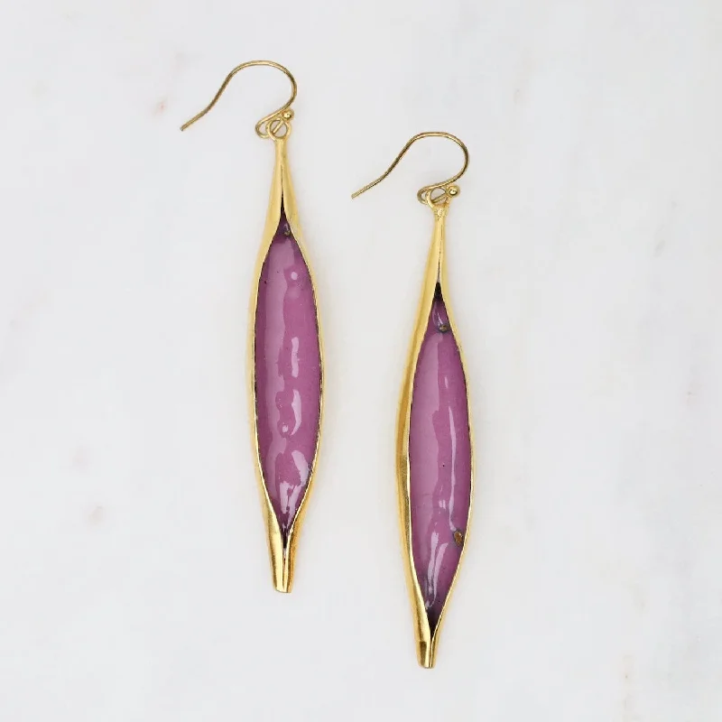 women’s stunning pearl earrings-Opening Pod Earrings in Violet