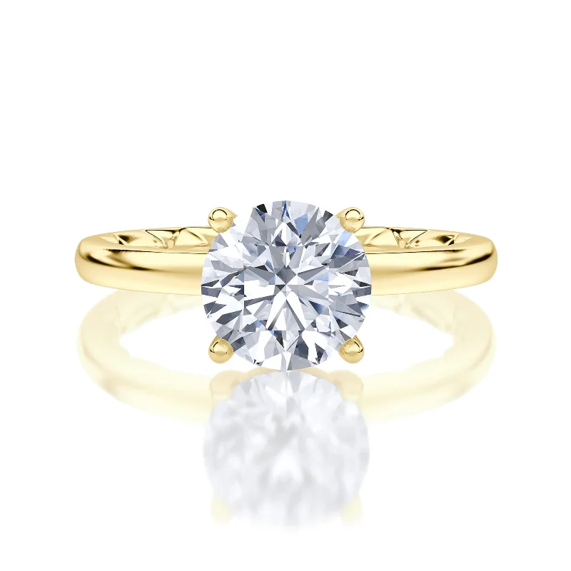 exquisite three-stone engagement rings-Solitaire Remount Ring