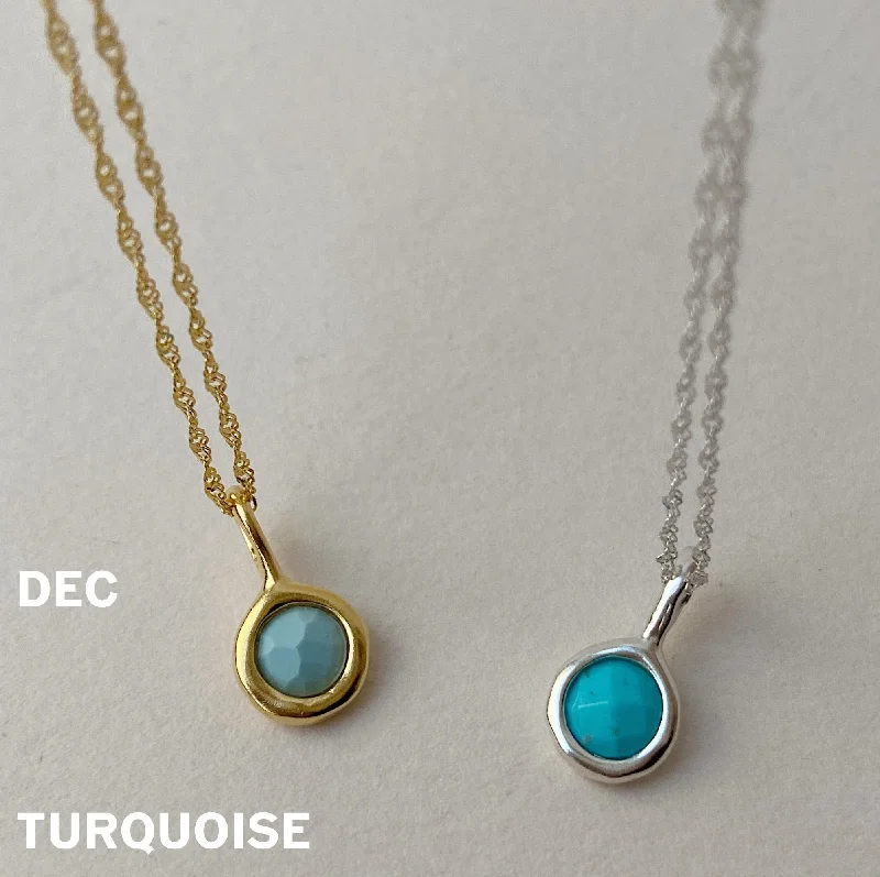 women’s custom gold necklaces-'Jörd' Birthstone Pendant Necklace