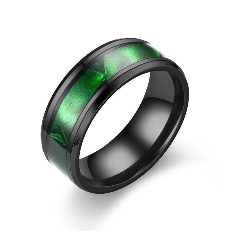 8mm Black Green Shell