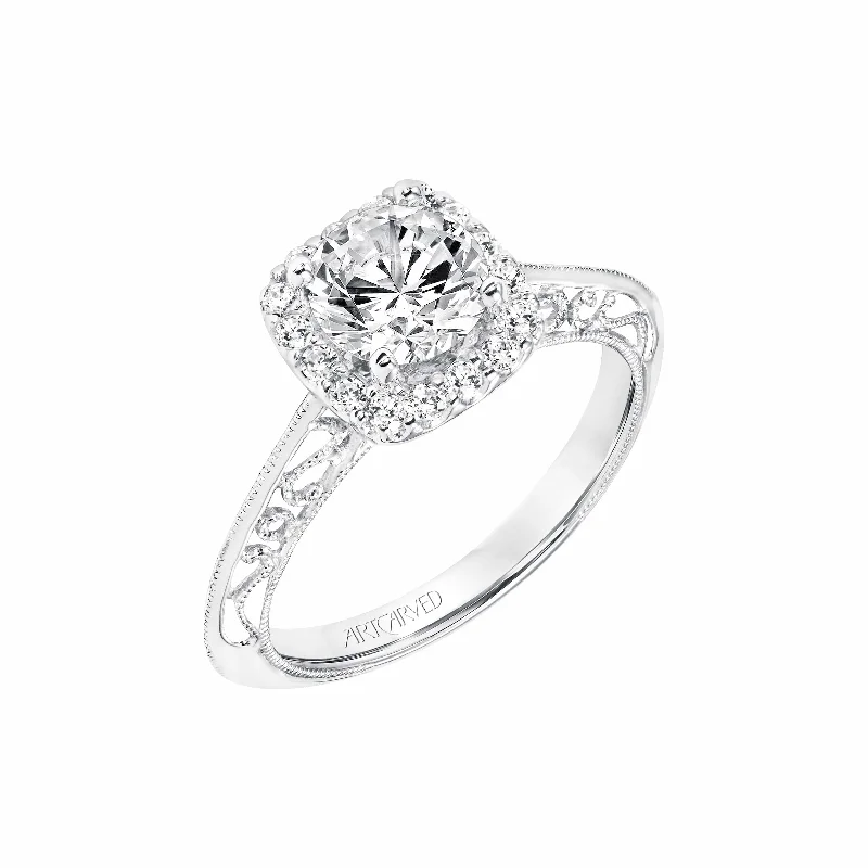 trendy rings for engagements-Audriana Diamond Semi Mount Ring