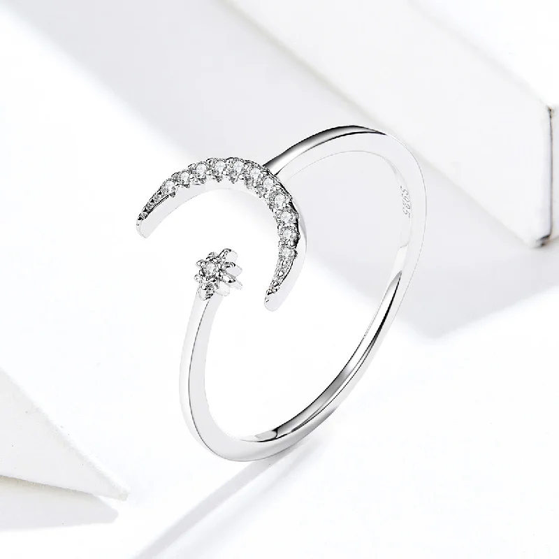 Moon 1-Silver ring